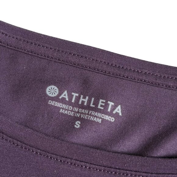Athleta Long Sleeve Encore Cinched Long Sleeve Top (Plum) - Size Small - Picture 3 of 8
